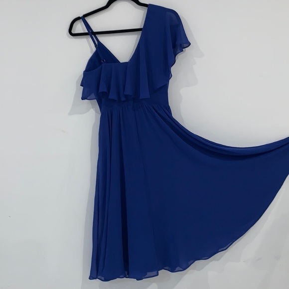 DRESS the Population Sapphire Claudia Ruffle Fit and Flat Midi Dress size XS - Picture 9 of 16